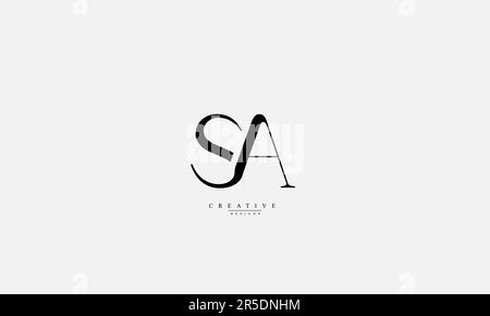 Buchstaben Initialen Monogramm Logo SA ALS S A Stock Vektor