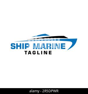 Ship Line Logo Template Design Kreative Idee Stock Vektor