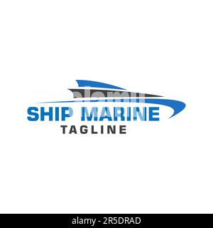 Ship Line Logo Template Design Kreative Idee Stock Vektor