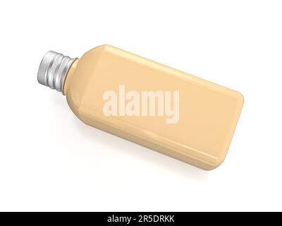 Keramikflasche auf weißem Hintergrund. 3D Abbildung. Stockfoto