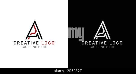 Buchstaben abstraktes Logo A, PA, AP. monogramm-Logo-Konzept. Einfache Konstruktion bearbeitbar. Stock Vektor
