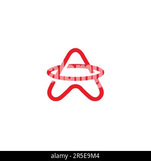 A Line Logo einfach. Logo-Design mit Buchstabe A. Stock Vektor