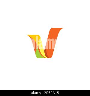 V einfaches Design des Logos. Logo mit V-Modern Stock Vektor