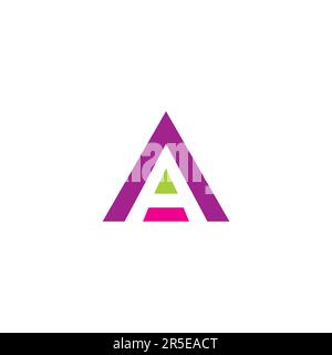 Schreiben Sie Ein modernes Logo. Beginnen Sie Ein Logo einfach Stock Vektor