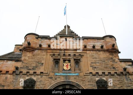 Eingangsportal von Edinburgh Castle-Schottland Stockfoto