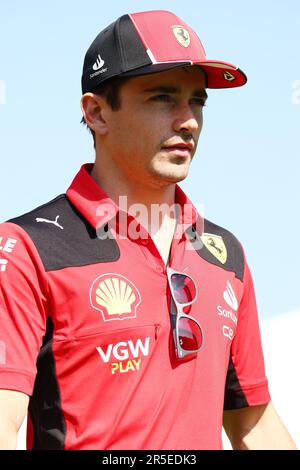 Barcelona, Spanien. 03. Juni 2023. Charles Leclerc (MON) Ferrari. Formel-1-Weltmeisterschaft, Rd 8, spanischer Grand Prix, Samstag, 3. Juni 2023. Barcelona, Spanien. Kredit: James Moy/Alamy Live News Stockfoto