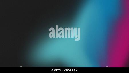 Abstraktes Bannerdesign mit dunkelblauem und rosafarbenem abgestuftem Hintergrund. Effekt körniger Textur. Stockfoto