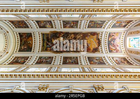 Sciacca Kathedrale, die Kathedrale, die von den Normannen im frühen XII. Jahrhundert gegründet und später (19. Jahrhundert) im Barockstil wiederaufgebaut wurde, ist T gewidmet Stockfoto