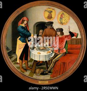 Joseph interpretiert die Träume seiner Mitgefangenen. Meister der Geschichte von Joseph. C1500. Stockfoto