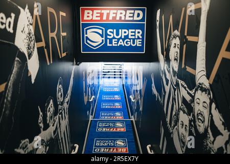 Bild von Alex Whitehead/SWpix.com - 03/06/2023 - Rugby League - Betfred Super League: Magic Weekend - St James' Park, Newcastle, England - Branding. Kredit: SWpix/Alamy Live News Stockfoto