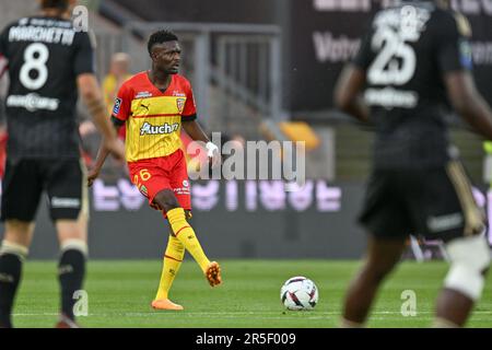 Linse, Frankreich. 27. Mai 2023. Salis Abdul Samed (26) von RC Lens, das während eines Fußballspiels zwischen dem T Racing Club de Lens und dem AC Ajaccio am 37. Spieltag der Ligue 1 Uber Eats Saison 2022-2023 am Sonntag, den 27. Mai 2023 in Lens, Frankreich, abgebildet wurde. Kredit: Sportpix/Alamy Live News Stockfoto