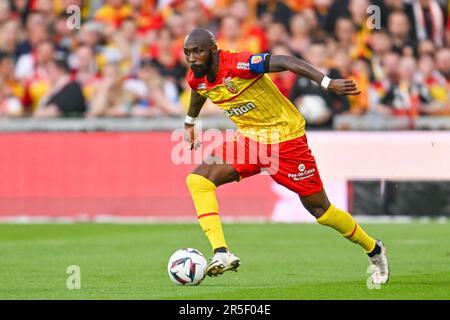 Linse, Frankreich. 27. Mai 2023. Seko Fofana (8) von RC Lens, das während eines Fußballspiels zwischen dem T Racing Club de Lens und dem AC Ajaccio am 37. Spieltag der Ligue 1 Uber Eats Saison 2022-2023 am Sonntag, den 27. Mai 2023 in Lens, Frankreich, abgebildet wurde. Kredit: Sportpix/Alamy Live News Stockfoto