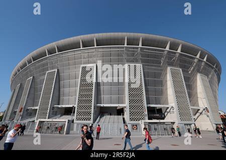 Budapest, Ungarn, 31. Mai 2023. Ein allgemeiner Blick auf das Stadion vor dem Spiel der UEFA Europa League in der Puskas Arena, Budapest. Der Bildausdruck sollte lauten: Jonathan Moscrop/Sportimage Stockfoto