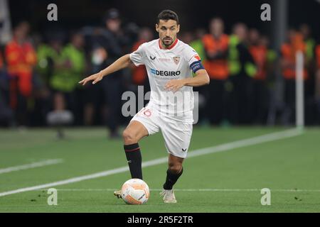 Budapest, Ungarn, 31. Mai 2023. Lucas Ocampos von Sevilla während des Spiels der UEFA Europa League in der Puskas Arena, Budapest. Der Bildausdruck sollte lauten: Jonathan Moscrop/Sportimage Stockfoto