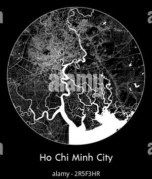 Stadtplan Ho Chi Minh City Vietnam Asien Vektordarstellung Stock Vektor