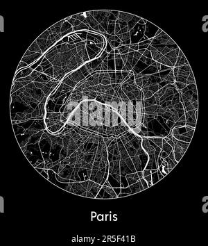 Stadtplan Paris Frankreich Europa Vektordarstellung Stock Vektor