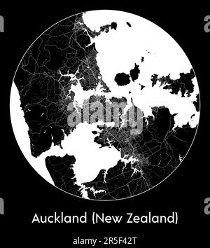 Stadtplan Auckland (Neuseeland) Neuseeland Ozeanien Vektordarstellung Stock Vektor