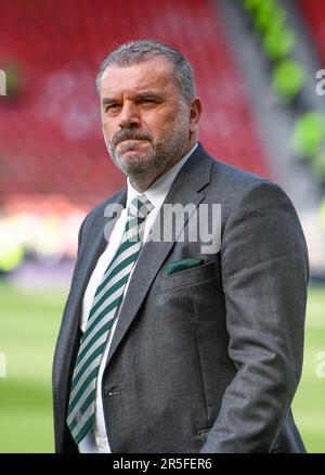 Glasgow, Großbritannien. 3. Juni 2023. Celtic Manager Ange Postecoglou vor dem Scottish Cup Match im Hampden Park, Glasgow. Das Bild sollte lauten: Neil Hanna/Sportimage Credit: Sportimage Ltd/Alamy Live News Stockfoto