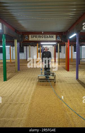 Springbank Destillery Floor Maltings, Campbeltown, Schottland, Vereinigtes Königreich Stockfoto