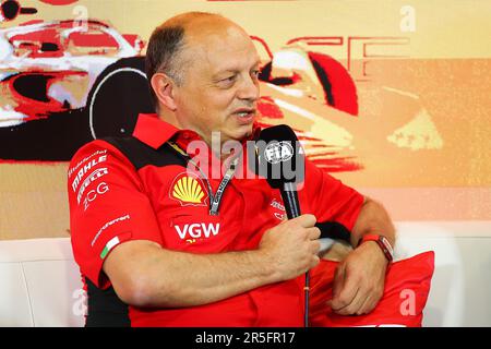 Barcelona, Spanien. 02. Juni 2023. Barcelona, Spanien, 2. Juni 2023; VASSEUR Frédéric (FRA), Teamleiter und Geschäftsführer der Scuderia Ferrari, Porträt während der FIA-Weltmeisterschaft F1. Formel 1 Grand Prix von Spanien, Circuit de Catalunya in der Nähe von Montmelo - Bild mit gebührenpflichtiger Haftung - Foto: © Eric ALONSO/ATP Images (ALONSO Eric/ATP/SPP) Guthaben: SPP Sport Press Photo. Alamy Live News Stockfoto