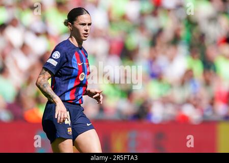 Eindhoven, Niederlande. 03. Juni 2023. EINDHOVEN, NIEDERLANDE - JUNI 3: MAPI Leon vom FC Barcelona schaut während des Finalspiels der UEFA Women's Champions League zwischen dem FC Barcelona und dem VfL Wolfsburg im PSV-Stadion am 3. Juni 2023 in Eindhoven, Niederlande (Foto von Joris Verwijst/Orange Pictures). Guthaben: Orange Pics BV/Alamy Live News Stockfoto