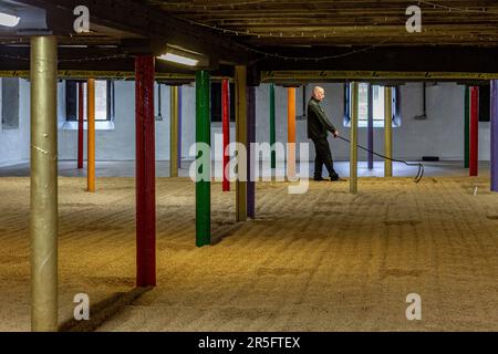 Springbank Destillery Floor Maltings, Campbeltown, Schottland, Vereinigtes Königreich Stockfoto