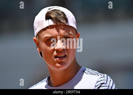 Paris, Frankreich. 03. Juni 2023. Roland Garros Paris French Open 2023 Tag 7 03./06/2023 Holger Rune (DEN) gewinnt dritte Runde mit Guthaben: Roger Parker/Alamy Live News Stockfoto