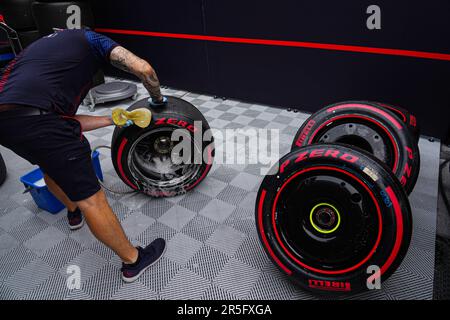 Barcelona, Spanien. 03. Juni 2023. Während der Qualifikationsrunde im Vorfeld des Grand Prix F1 von Spanien auf dem Circuit de Barcelona-Catalunya am 3. Juni 2023 in Barcelona, Spanien. (Foto: Sergio Ruiz/PRESSIN) Kredit: PRESSINPHOTO SPORTS AGENCY/Alamy Live News Stockfoto