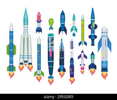 Rakete bereit für ballistischen Luftangriff Stock Vektor