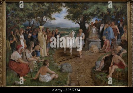 Arturs Baumanis (1867-1904). Lettischer Künstler. Pferd des Schicksals, 1887. Öl auf Leinwand (102,3 x 143,2 cm). Lettisches Nationalmuseum für Kunst. Riga, Lettland. Stockfoto