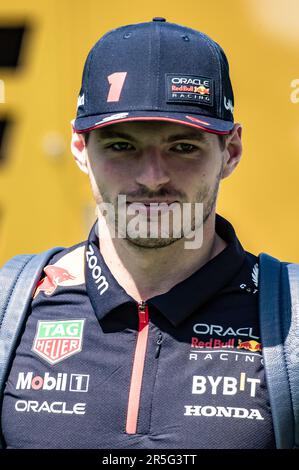 Montmelo, Barcelona, Spanien. 02. Juni 2023; #1, Max VERSTAPPEN, NDL, Oracle Red Bull Racing während der FIA-Weltmeisterschaft F1. Formel 1 Grand Prix von Spanien, Circuit de Catalunya in der Nähe von Montmelo - Bild mit gebührenpflichtiger Haftung - Foto: © Cristiano BARNI / ATP Bilder (BARNI Cristiano / ATP / SPP) Stockfoto