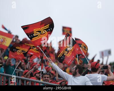 Barcelona, Spanien. 03. Juni 2023. Die Öffentlichkeit während der Qualifyng des Catalunya Grand Prix F1 auf dem Circuit of Catalunya Barcelona am 03. juni 2023 Kredit: Live Media Publishing Group/Alamy Live News Stockfoto