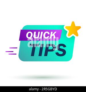 QuickInfo blauer Aufkleber Stock Vektor