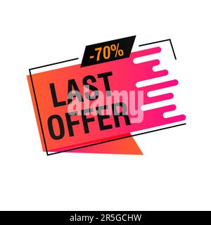 Rotes Bannerdesign für letztes Angebot Stock Vektor