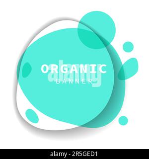 Abstrakte transparente Formen in Cyan Stock Vektor