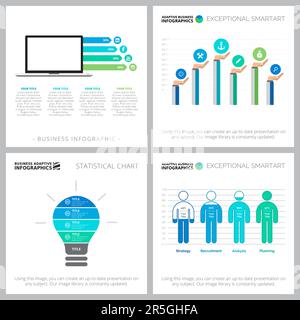 Collage kreativer Business Infografiken für Management Stock Vektor