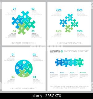 Layout des kreativen Diagramms festgelegt Stock Vektor