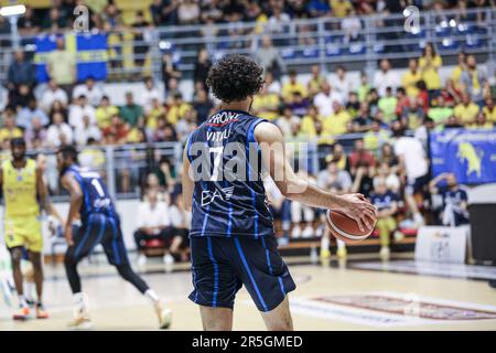 Tuein, Italien. 03. Juni 2023. #7 Luca Vitali (Gruppo Mascio Treviglio) während des Playoffs - reale Mutua Torino vs Gruppo Mascio Treviglio, italienische Basketball-Meisterschaft der A2 Männer in Tuein, Italien, Juni 03 2023 Kredit: Independent Photo Agency/Alamy Live News Stockfoto