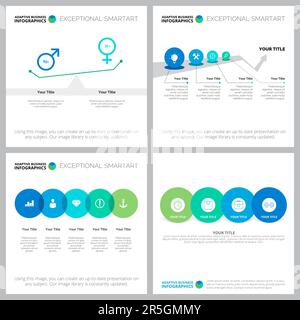 Set mit kreativen Business-Infofolien-Designs Stock Vektor