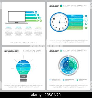 Collage kreativer Business Infografiken für Management Stock Vektor