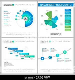 Kreative Infodiagramme mit geometrischen Elementen Stock Vektor