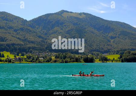 Österreich, Fuschl am See, Fuschl, See, Paddelboot Stockfoto