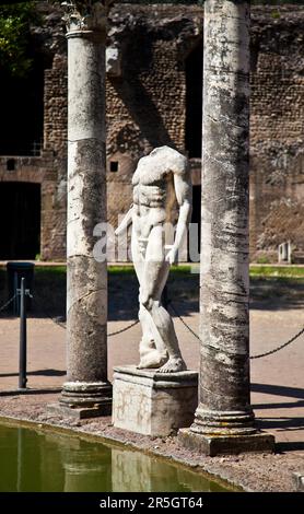 Villa Adriana in Tivoli - Italien. Beispiel klassischer Schönheit in einer römischen Villa Stockfoto