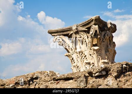 Detail der Pompeji-Website. Die Stadt wurde zerstört und ganz lange katastrophalen Eruption des Vulkans Vesuv verschüttet Stockfoto