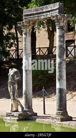 Villa Adriana in Tivoli - Italien. Beispiel klassischer Schönheit in einer römischen Villa Stockfoto