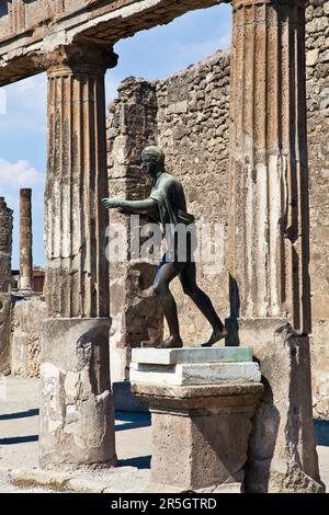 Detail der Pompeji-Website. Die Stadt wurde zerstört und ganz lange katastrophalen Eruption des Vulkans Vesuv verschüttet Stockfoto