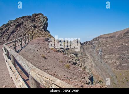 Detail des Kraters Vesuv, Neapel, Italien Stockfoto