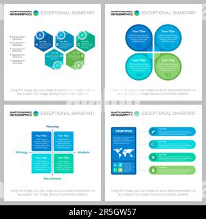 Collage kreativer Business Infografiken für Management Stock Vektor