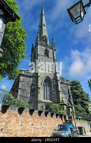 St Alkmund's Church an der Fish Street, Shrewsbury, Shropshire, England, Großbritannien Stockfoto