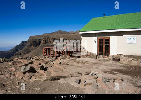 Lokal, höchste Kneipe in Afrika, Sani Top Chalet, Sani Pass, Thaba-Tseka District, Dach von Afrika, Lesotho Stockfoto